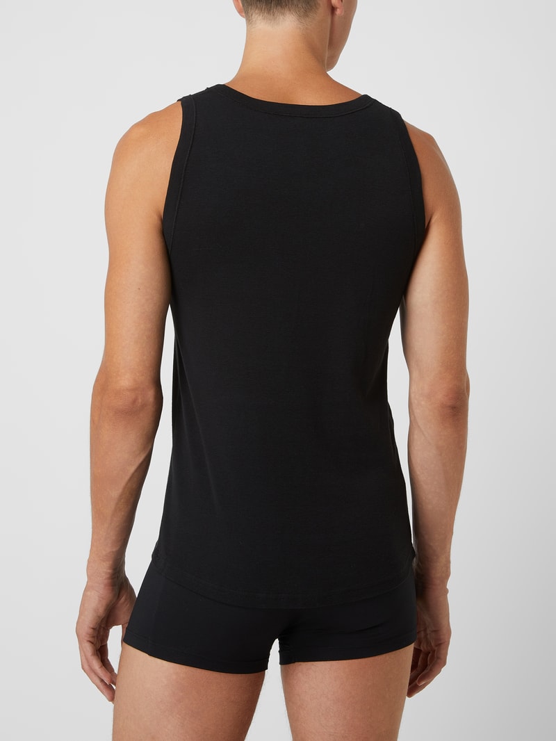 Tanktop aus Baumwolle im 2er-Pack in schwarz