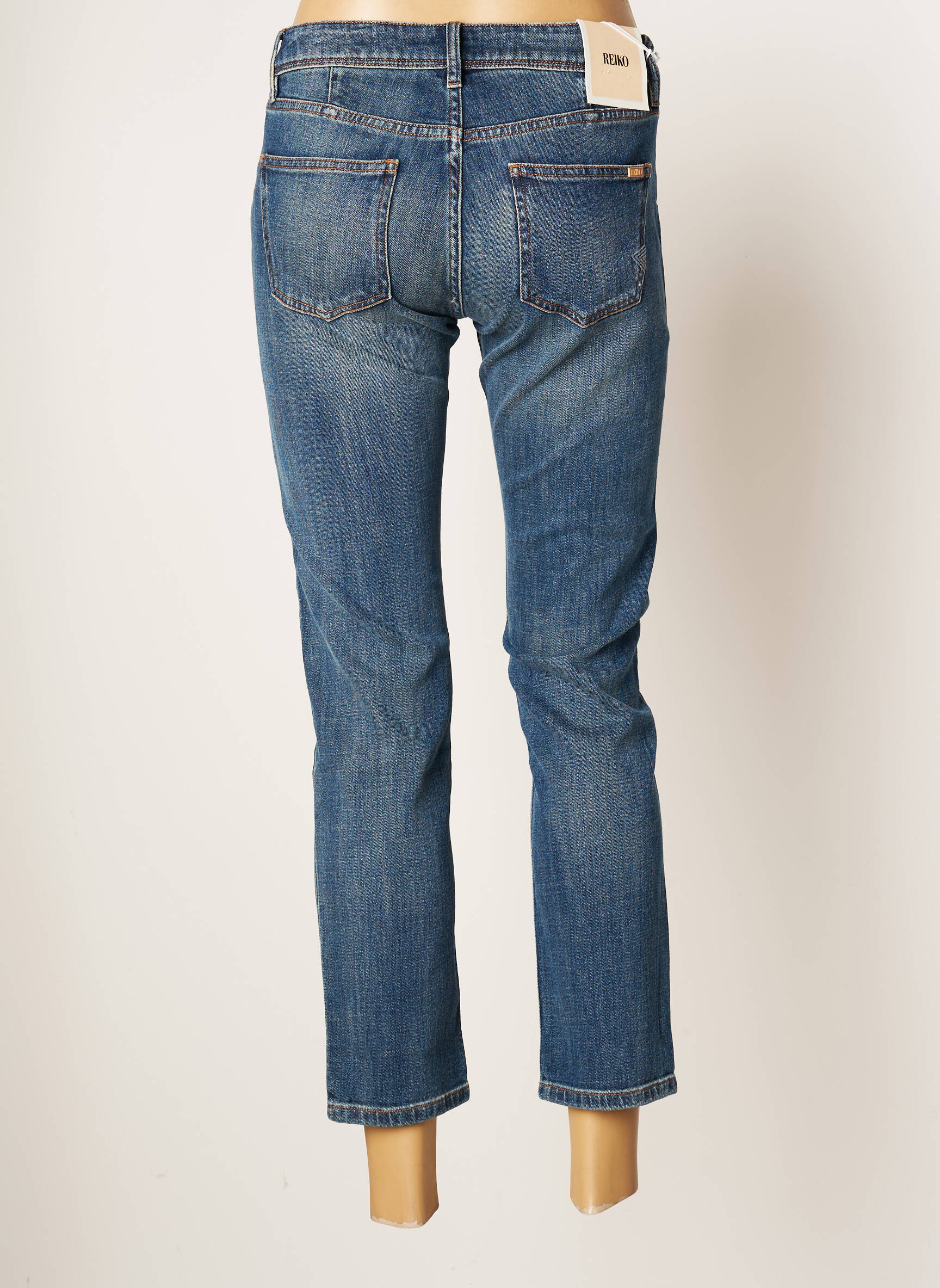 Reiko Jeans Bootcut Femme couleur bleu