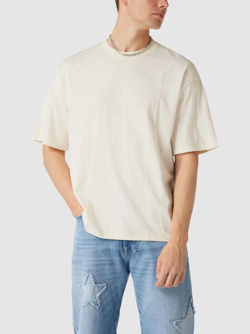 Oversized Fit T-Shirt mit Rundhalsausschnitt in ecru