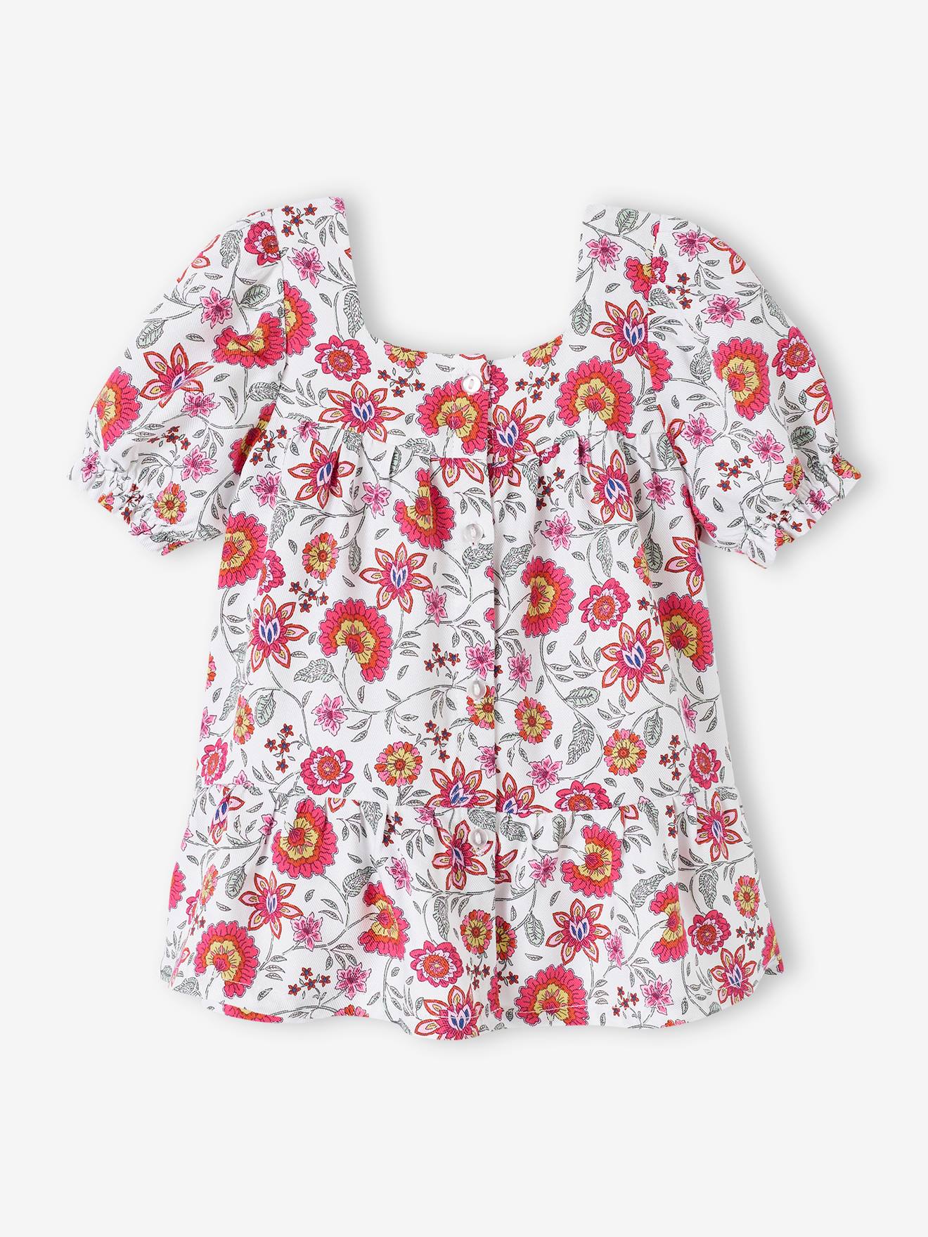 Vertbaudet Baby Kleid mit Blumen - wollweiß