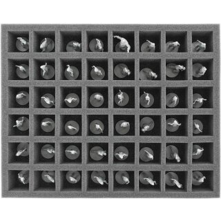 50 mm Full-Size Schaumstoffeinlage mit 48 Fächern für Zombicide