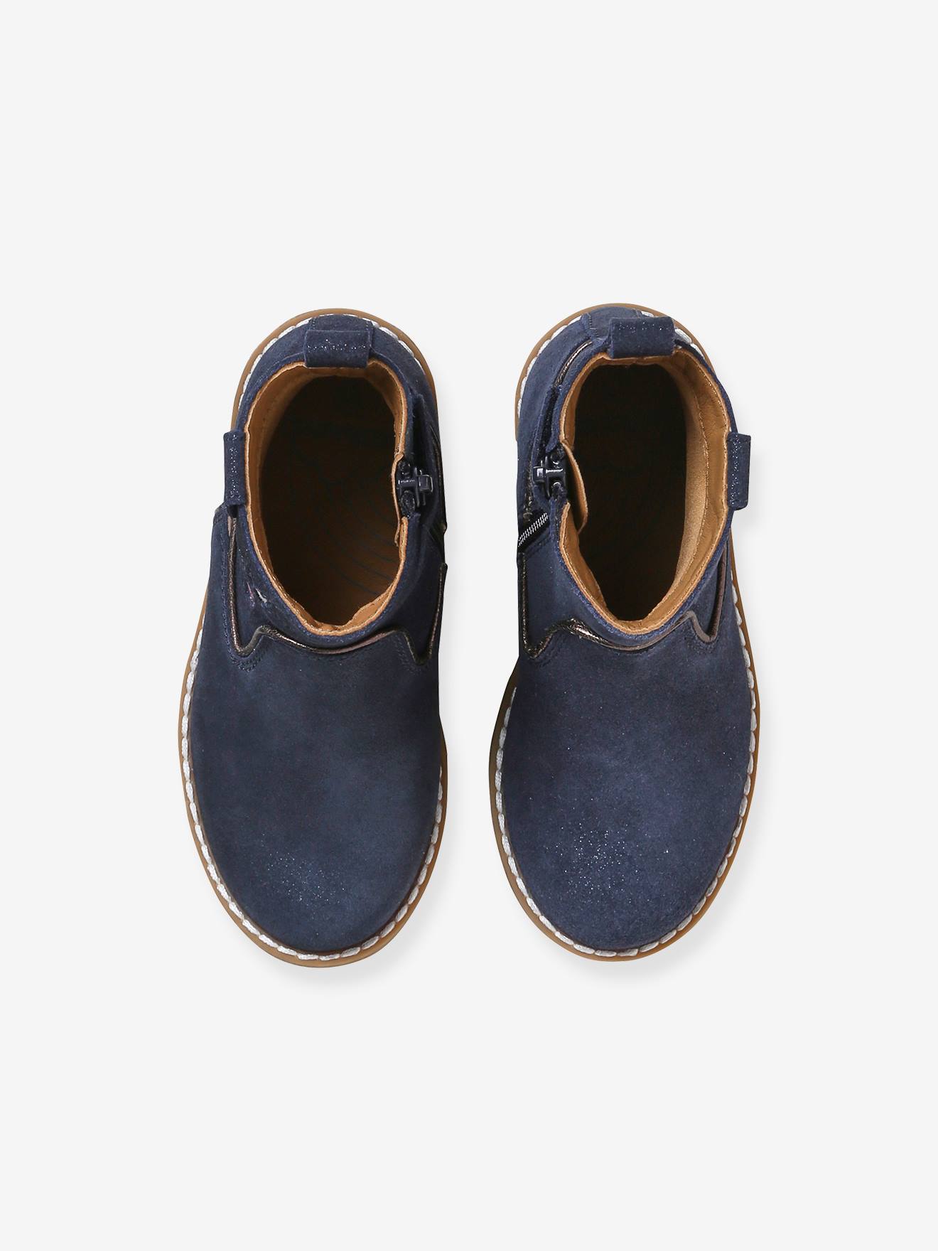 Vertbaudet Mädchen Boots mit Anziehtrick - marine