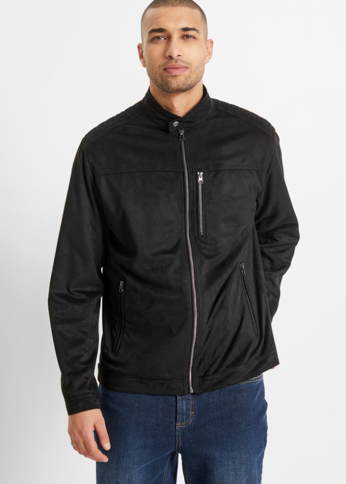 Kurzjacke in Velour-Optik