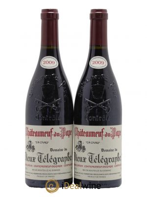 Châteauneuf-du-Pape Vieux Télégraphe (Domaine du) Vignobles Brunier  2009 - Lot de 2 Bouteilles