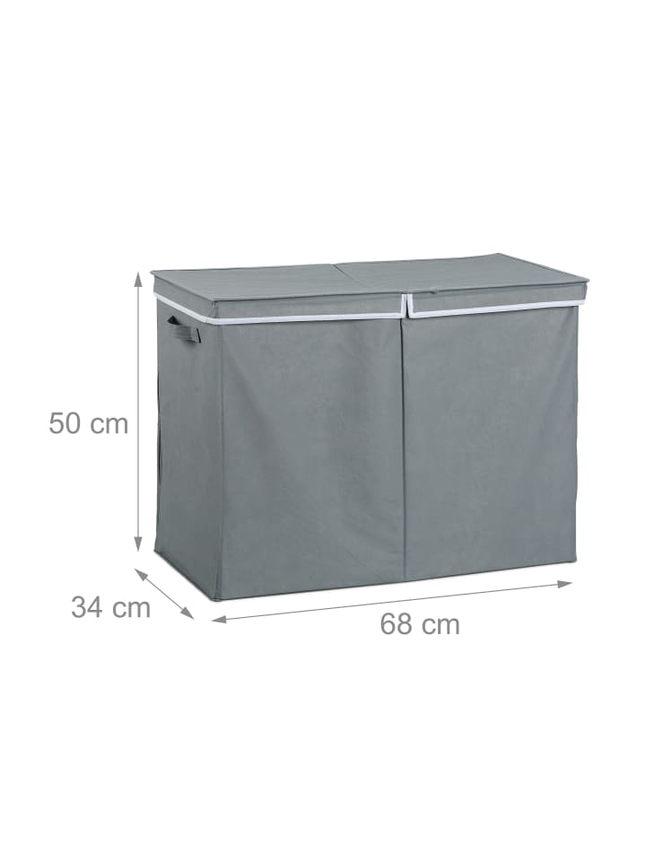 relaxdays Wäschekorb in Grau - 100 Liter günstig kaufen onesize