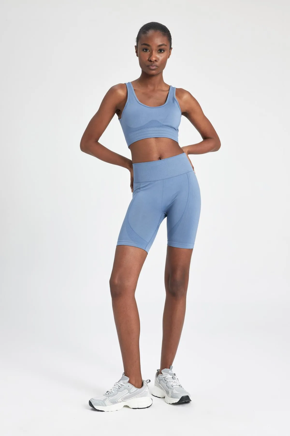 DeFacto  Sport-Leggings - Blau - Mittlerer Bund