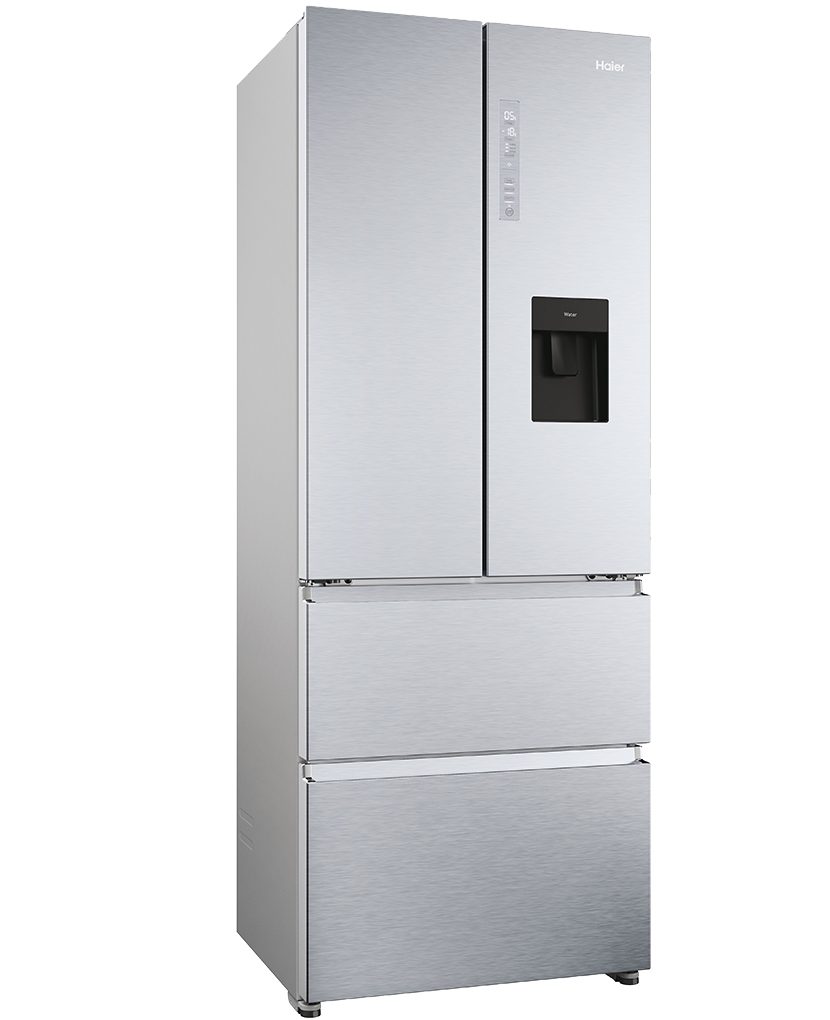 Haier French Door HFR5719EWMG, 190 cm hoch, 70 cm breit, 1,8 l Wasserspender, Total NoFrost, Super Kühl-& Gefrierfunktion