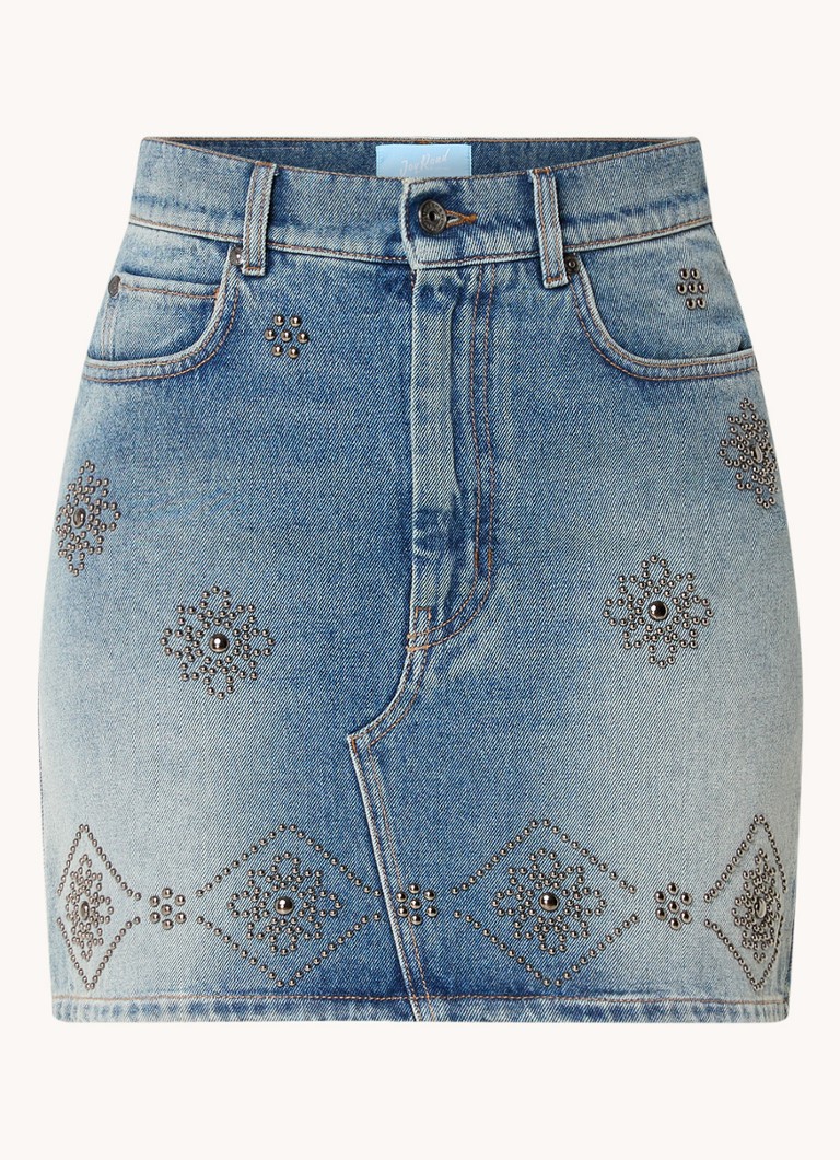Fusta mini din denim cu împânzire MaxMara Apice