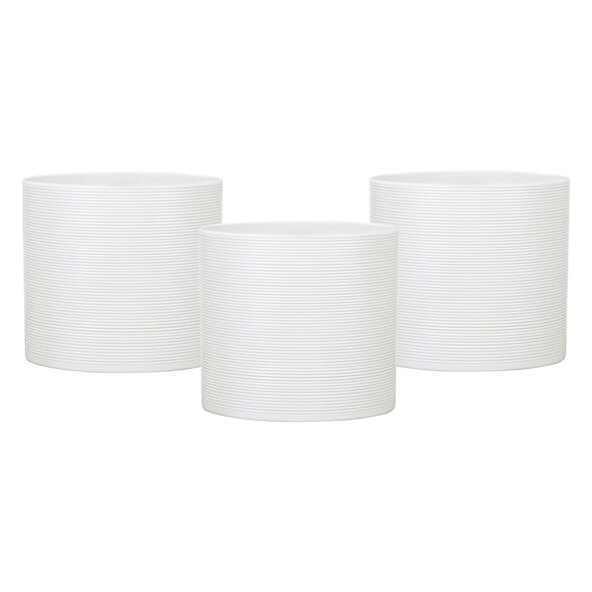 Keramik-Blumentopf 3er Set Ø 16 cm, Panna