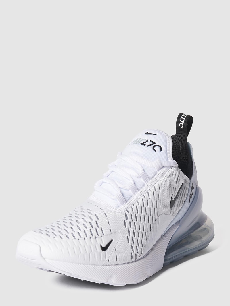 Sneaker mit Kontrastbesatz in weiß