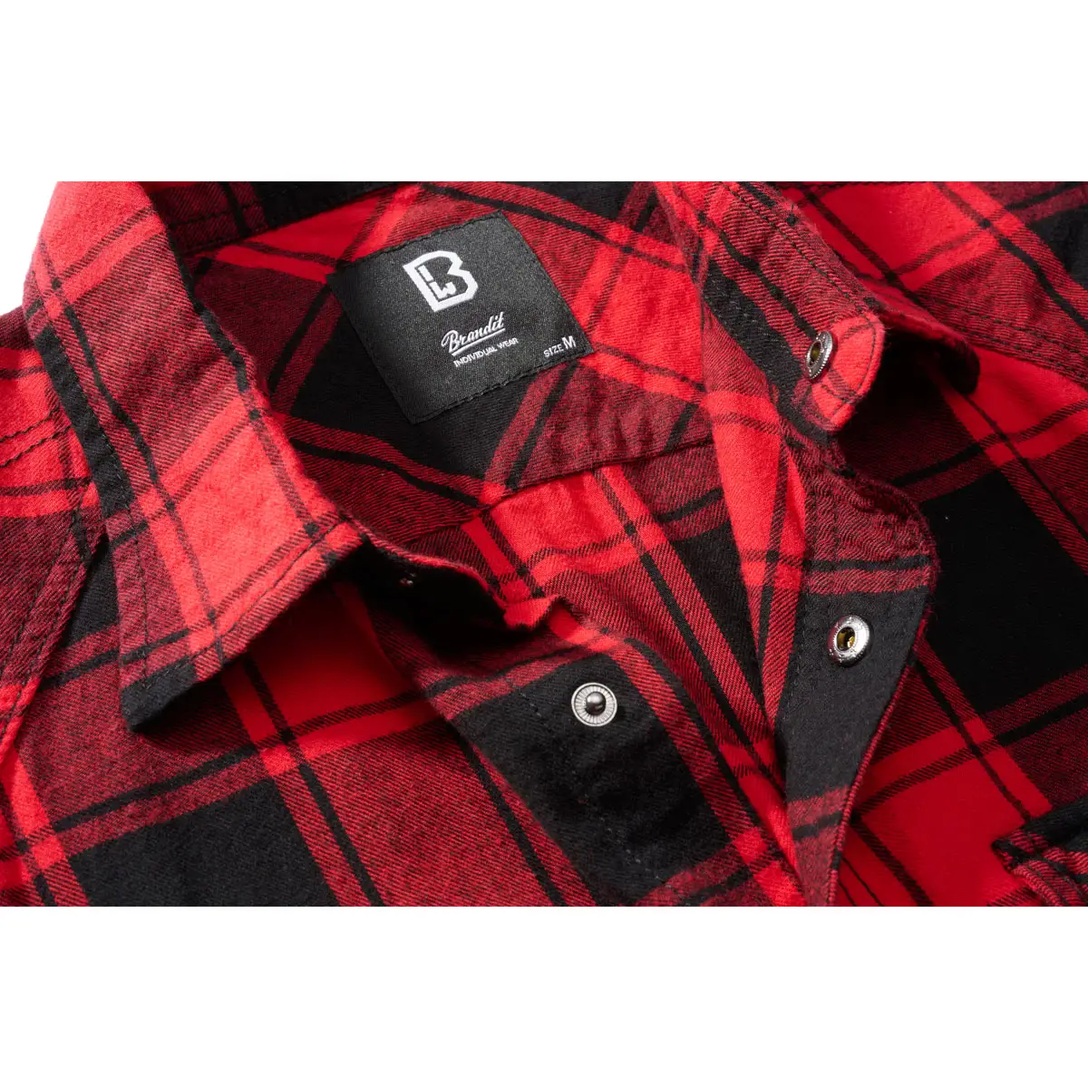 Checkshirt ärmellos rot-schwarz
