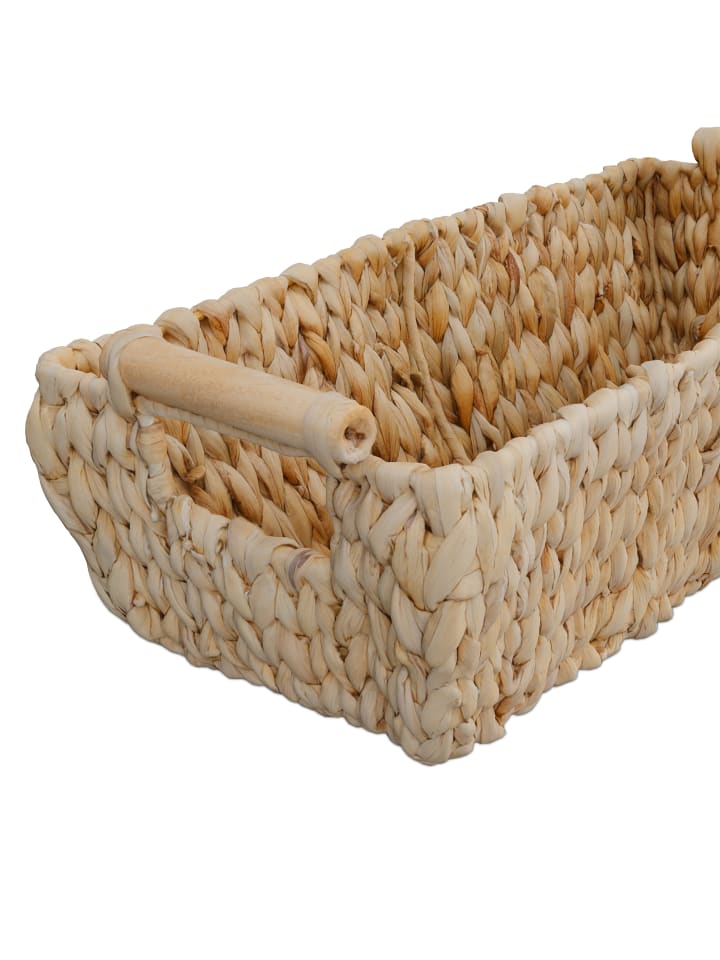 relaxdays Aufbewahrungskorb in Natur - (B)43 x (H)13,5 x (T)19 cm günstig kaufen onesize