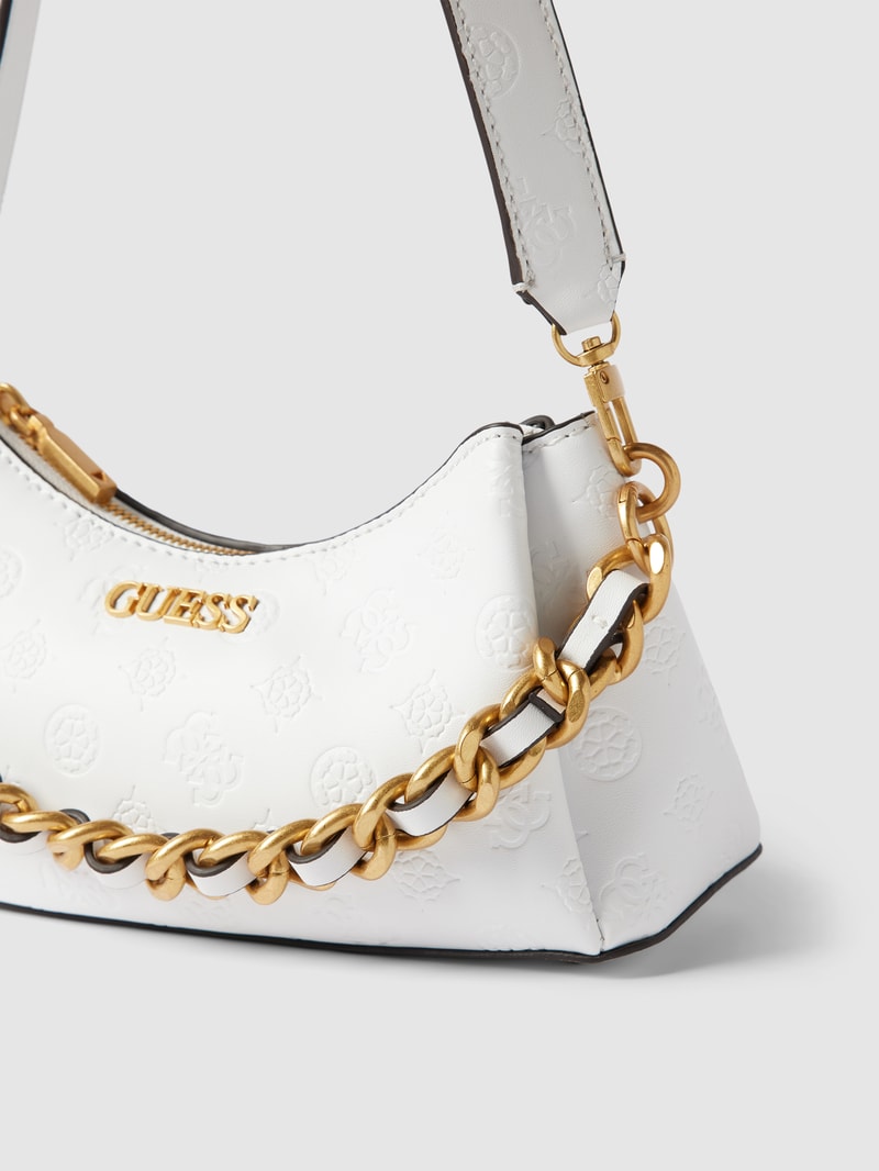 Shoulder Bag mit Strukturmuster Modell 'GEVA' in weiß