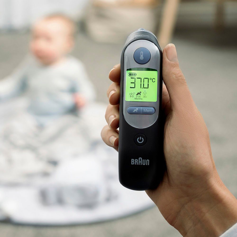 Braun Fieberthermometer ThermoScan® 7 Ohrthermometer mit Age Precision® - IRT6520B, Für alle Altersgruppen geeignet, einschließlich Neugeborener