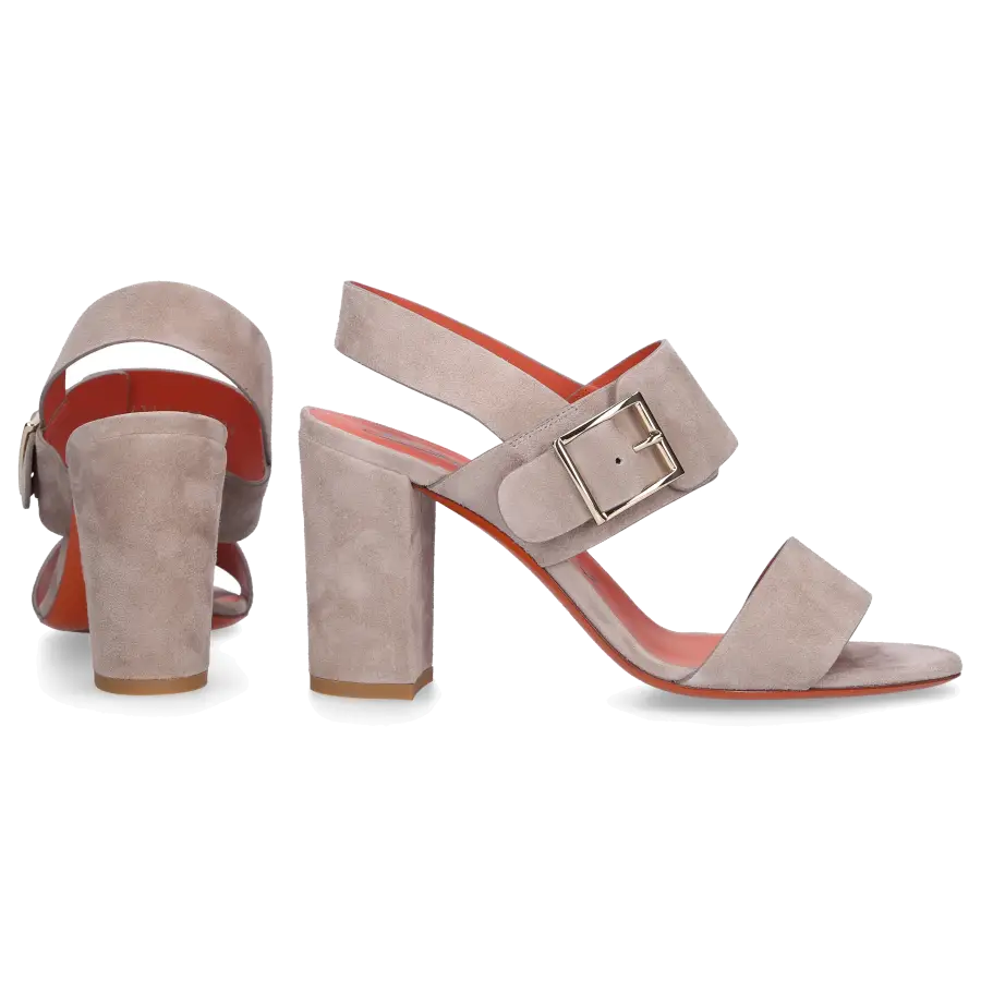Santoni - Sandalen 58733 Veloursleder grau - grau