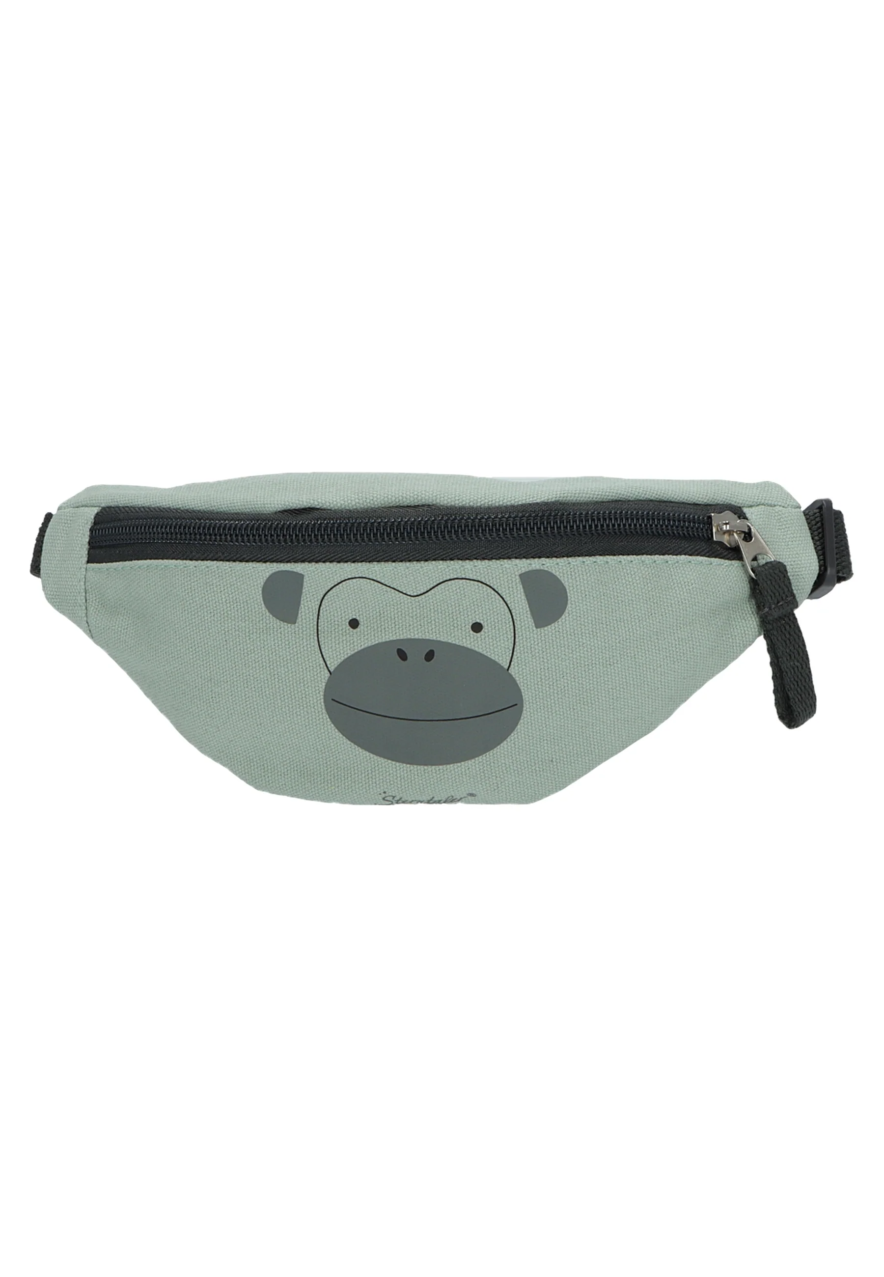 Kinder-Bauchtasche mit Motiv Affe Albert in grün, 0,5L