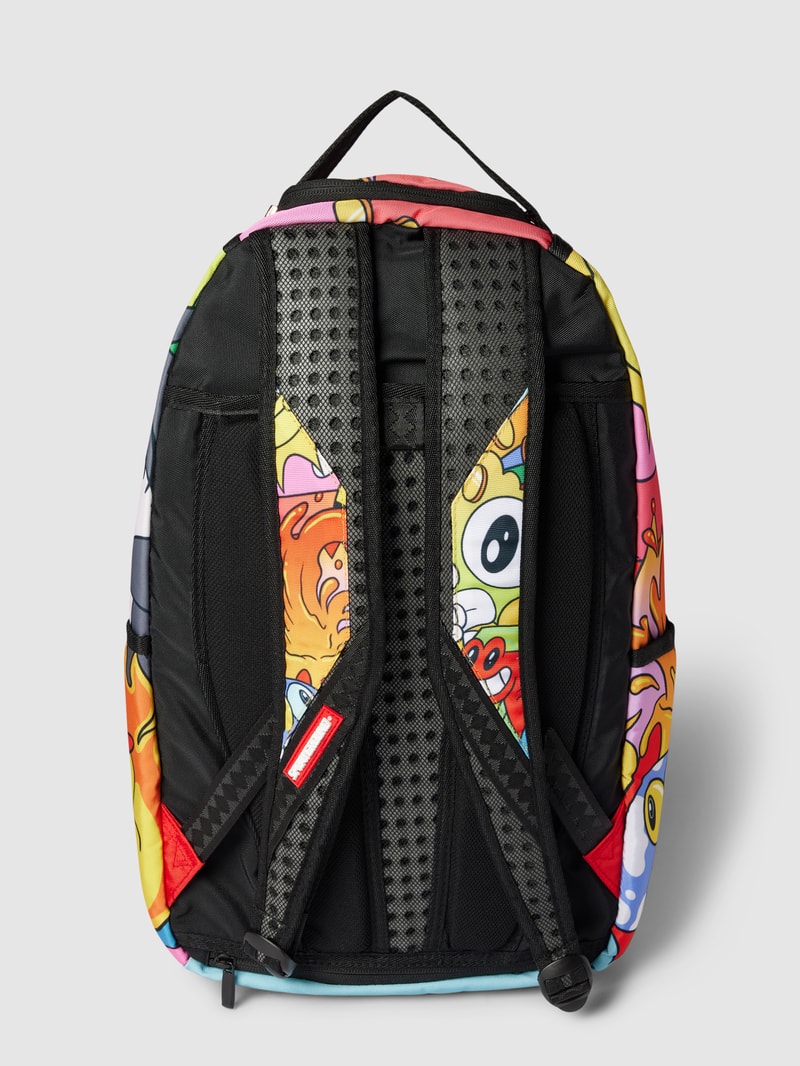 Rucksack mit Allover-Muster Modell 'CARTOON CHARACTERS' in gelb