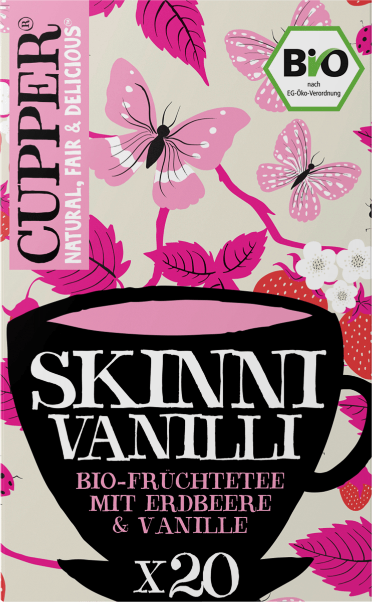 Früchtetee \Skinni Vanilli\ mit Vanille, Erdbeere (20 Beutel), 40 g