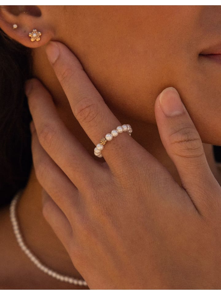 PURELEI Perlenring Shiny Bloom in Rosegold günstig kaufen