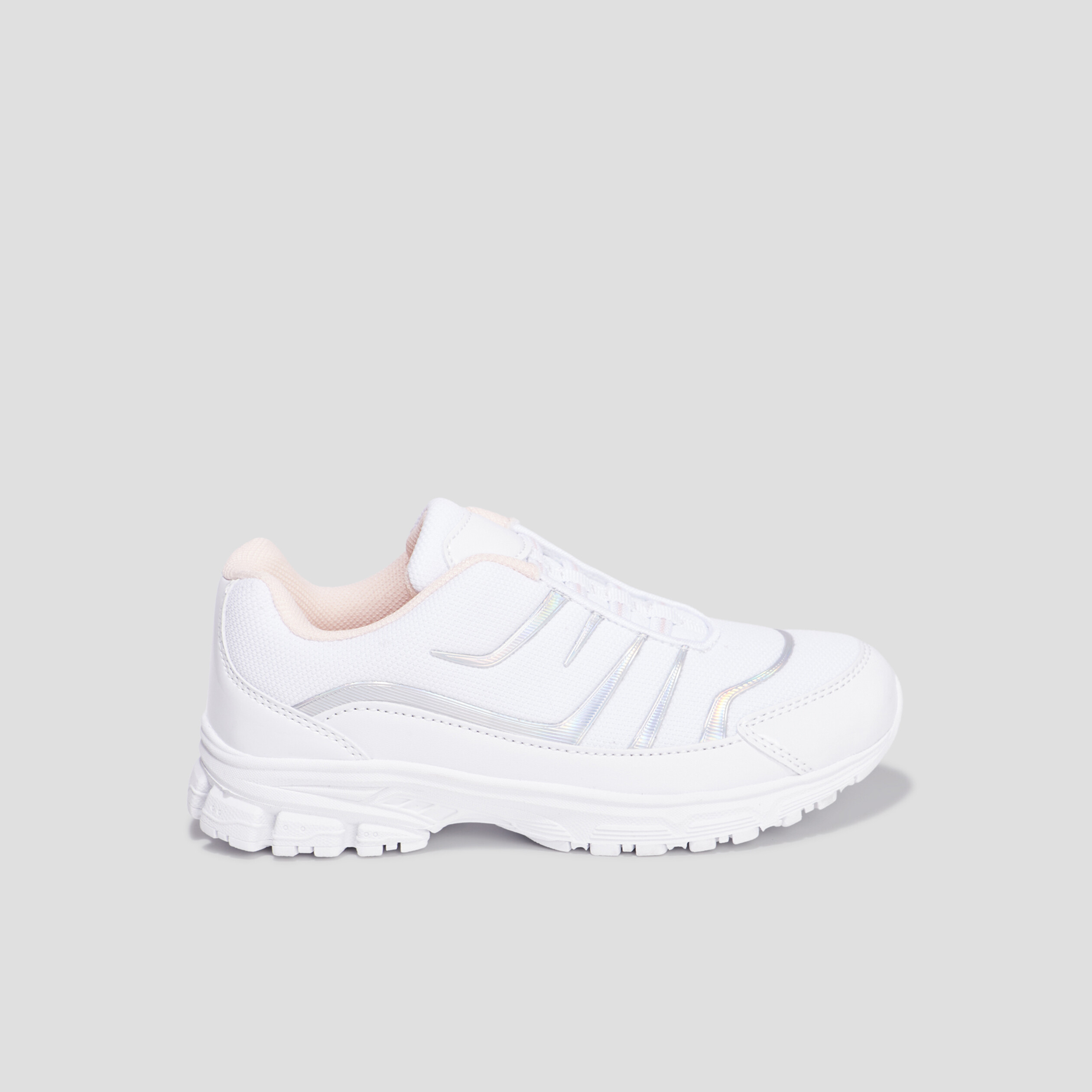 Baskets running Liberto blanc fille | La Halle