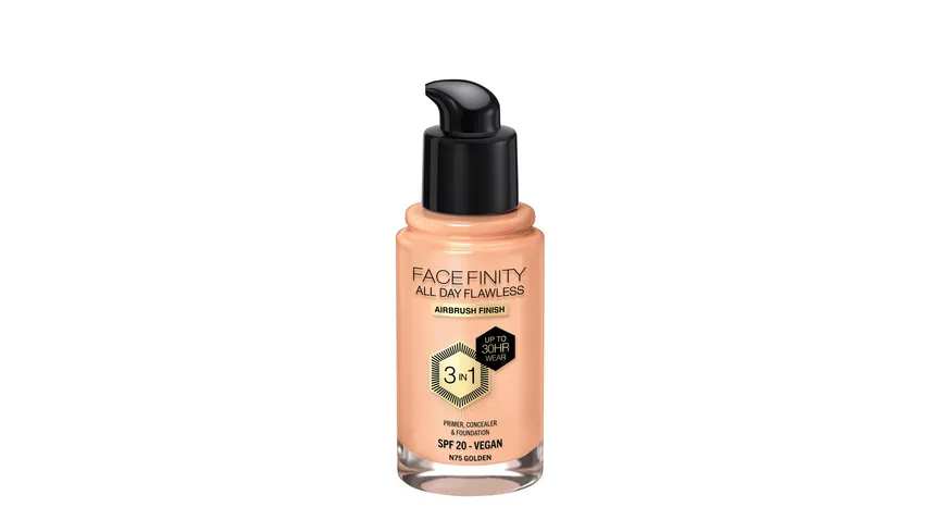 MAX FACTOR FaceFinity All Day Flawless 3in1 Foundation 30 ml 75 - Golden