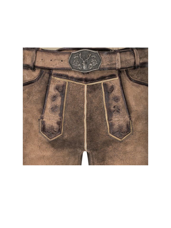 Nübler Lederhose kurz Max in Hellbraun günstig kaufen