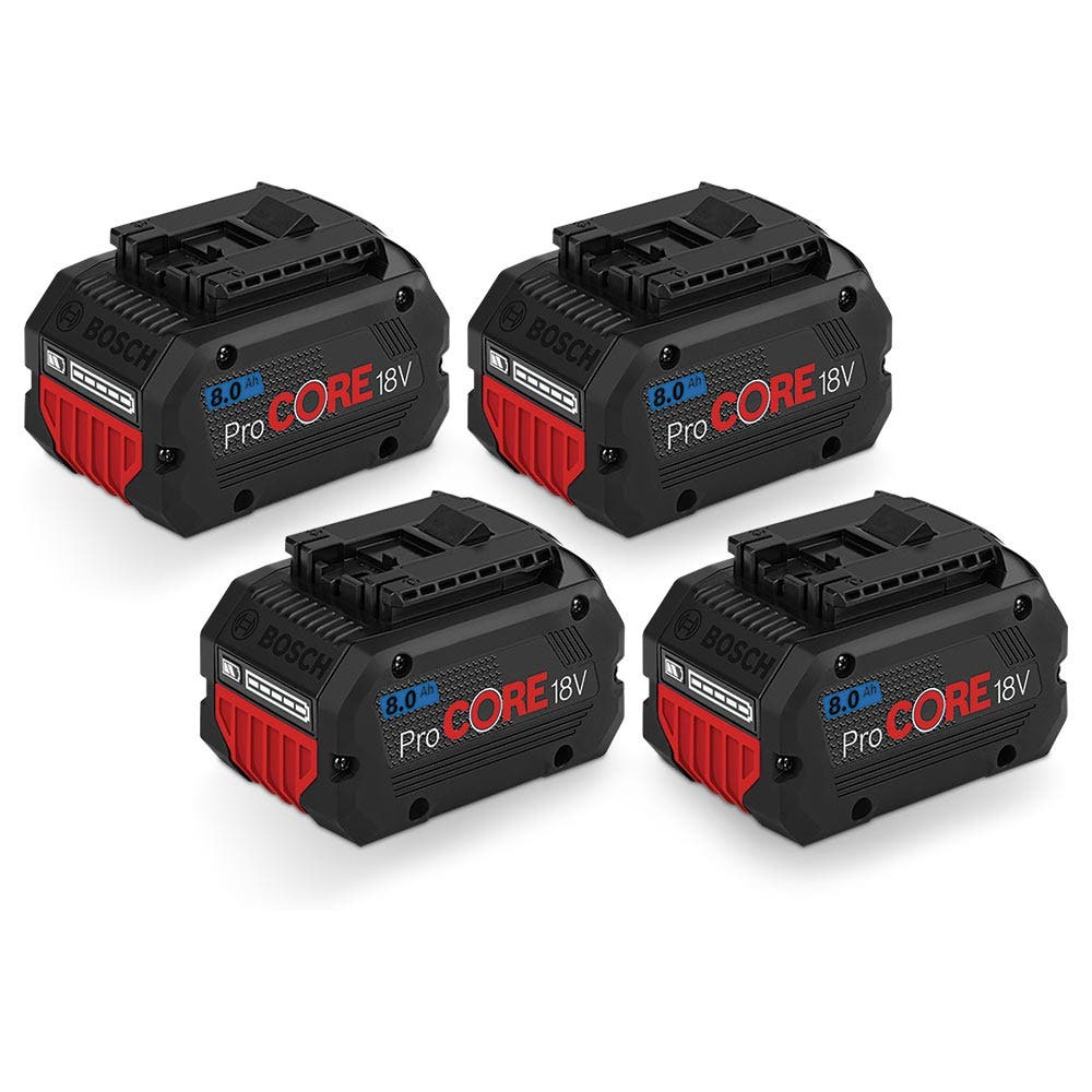 BOSCH ProCORE18V 4 x 8.0Ah Lithium-Ion Battery Kit 0615990M5P
