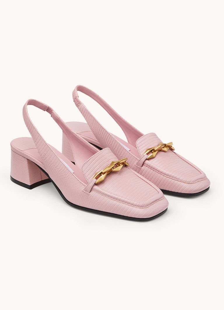 Pantofi cu toc Jimmy Choo Diamond Tilda 45 din piele de vițel cu baretă la spate.