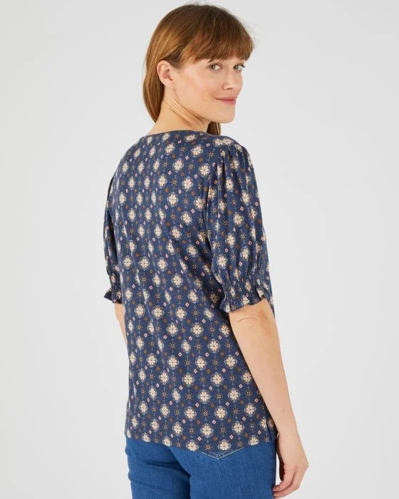 Tee-shirt manches smockées