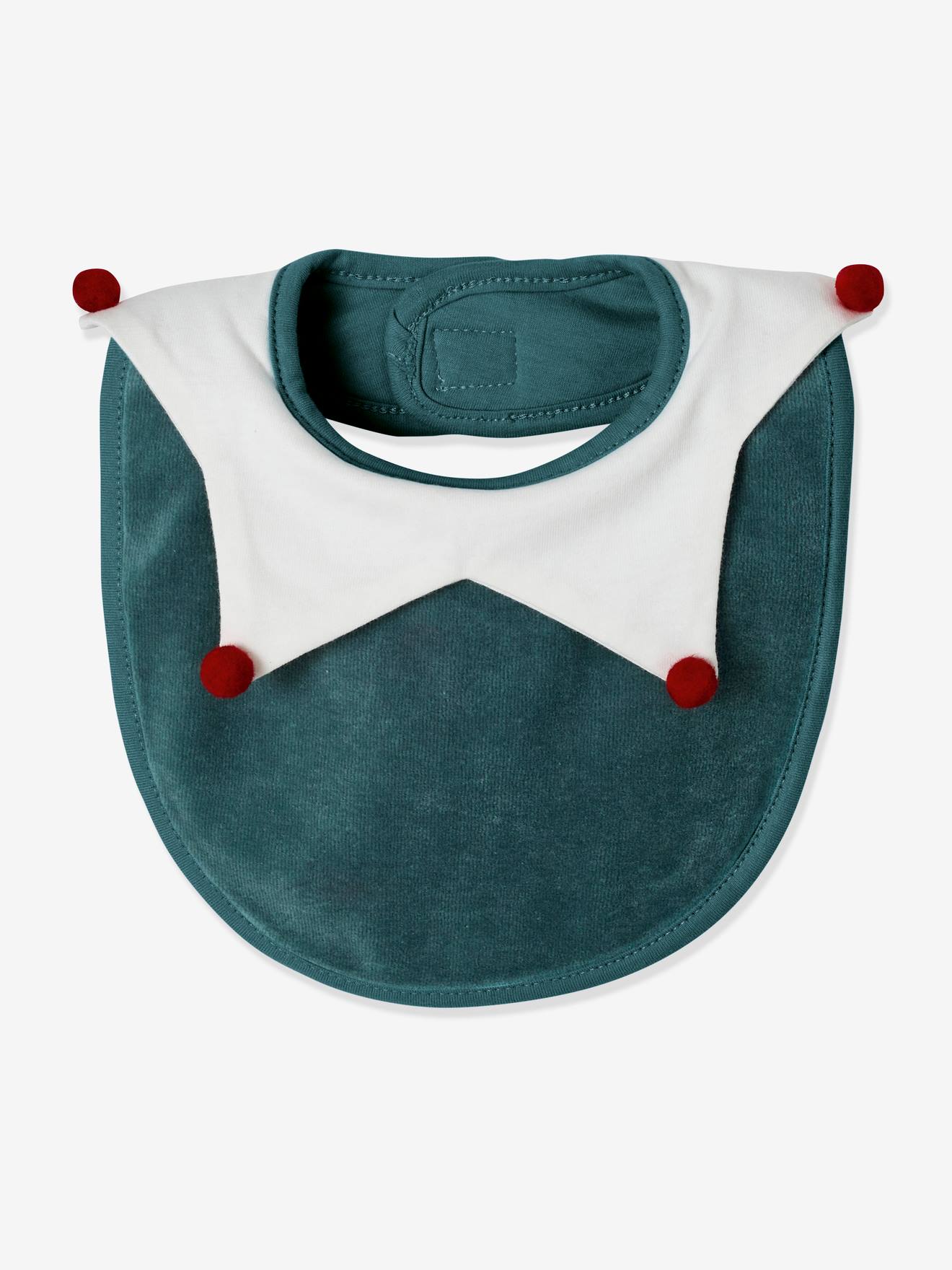 Coffret cadeau de Noël bébé dors-bien en velours + bavoir vert sapin