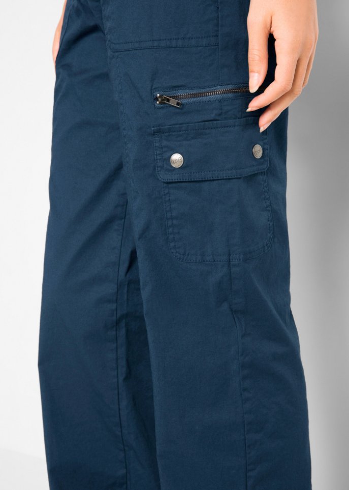 Baumwoll Cargohose mit Bequembund, Loose Fit