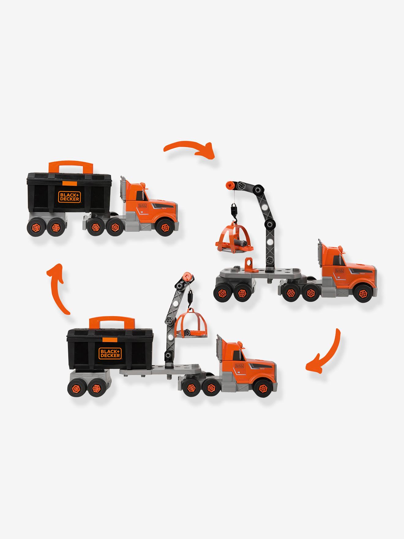 Camion de bricolage Black+Decker SMOBY orange/noir/gris