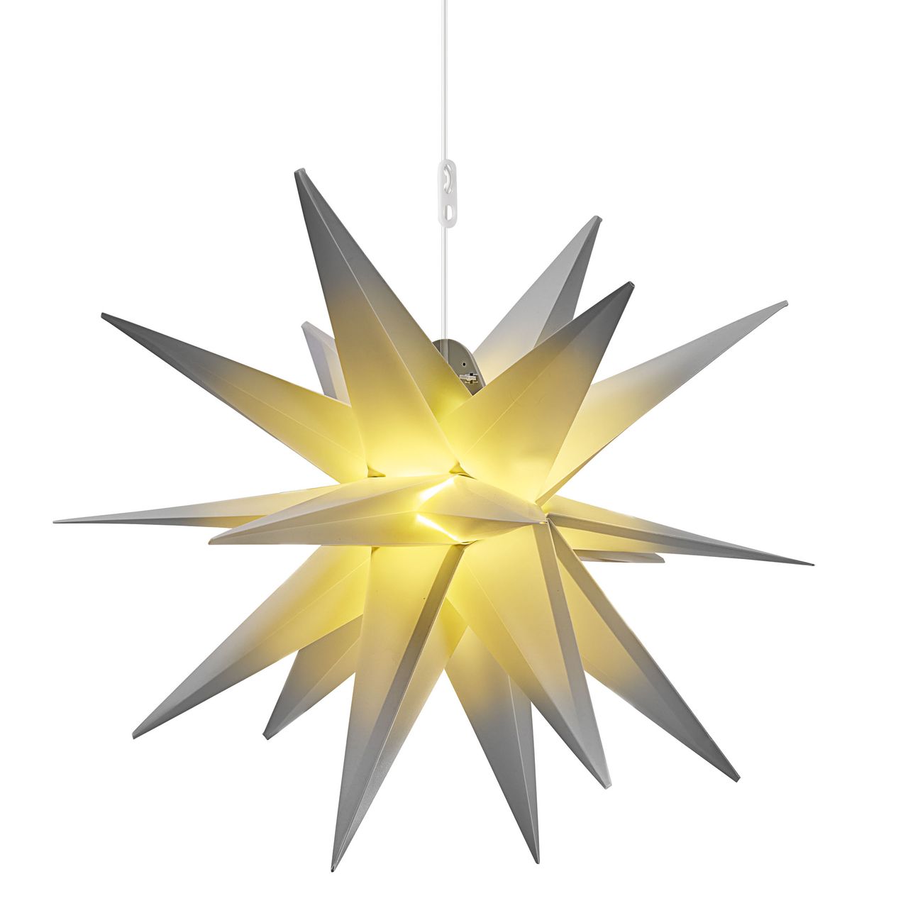 Weles AMARE LED 3D Außenstern grau ca. 57 x 48 x 44 (B x H x T), für den Innen- und Außenbereich, mit Timer