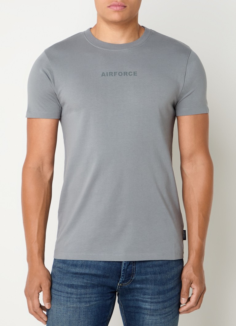 Tricou Air Force din bumbac organic, cu logo și imprimeu pe spate.