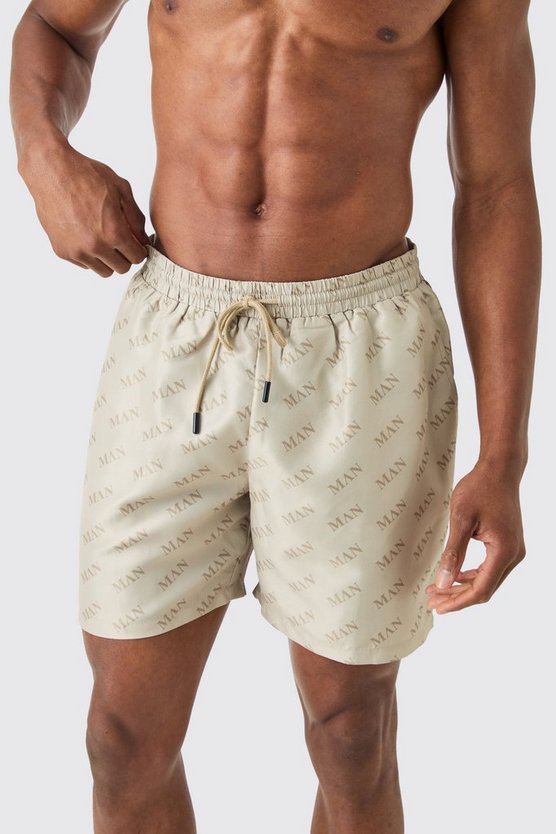 Mittellange Man Badehose