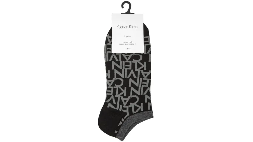 Calvin Klein Herren Sneaker Socken 2er Pack black