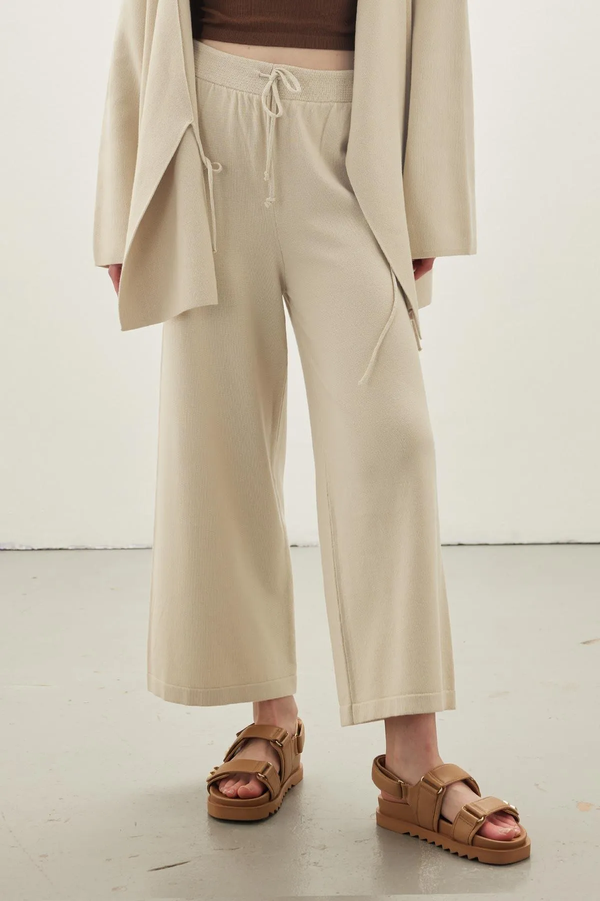 Manuka  Feinstrickhose Beige