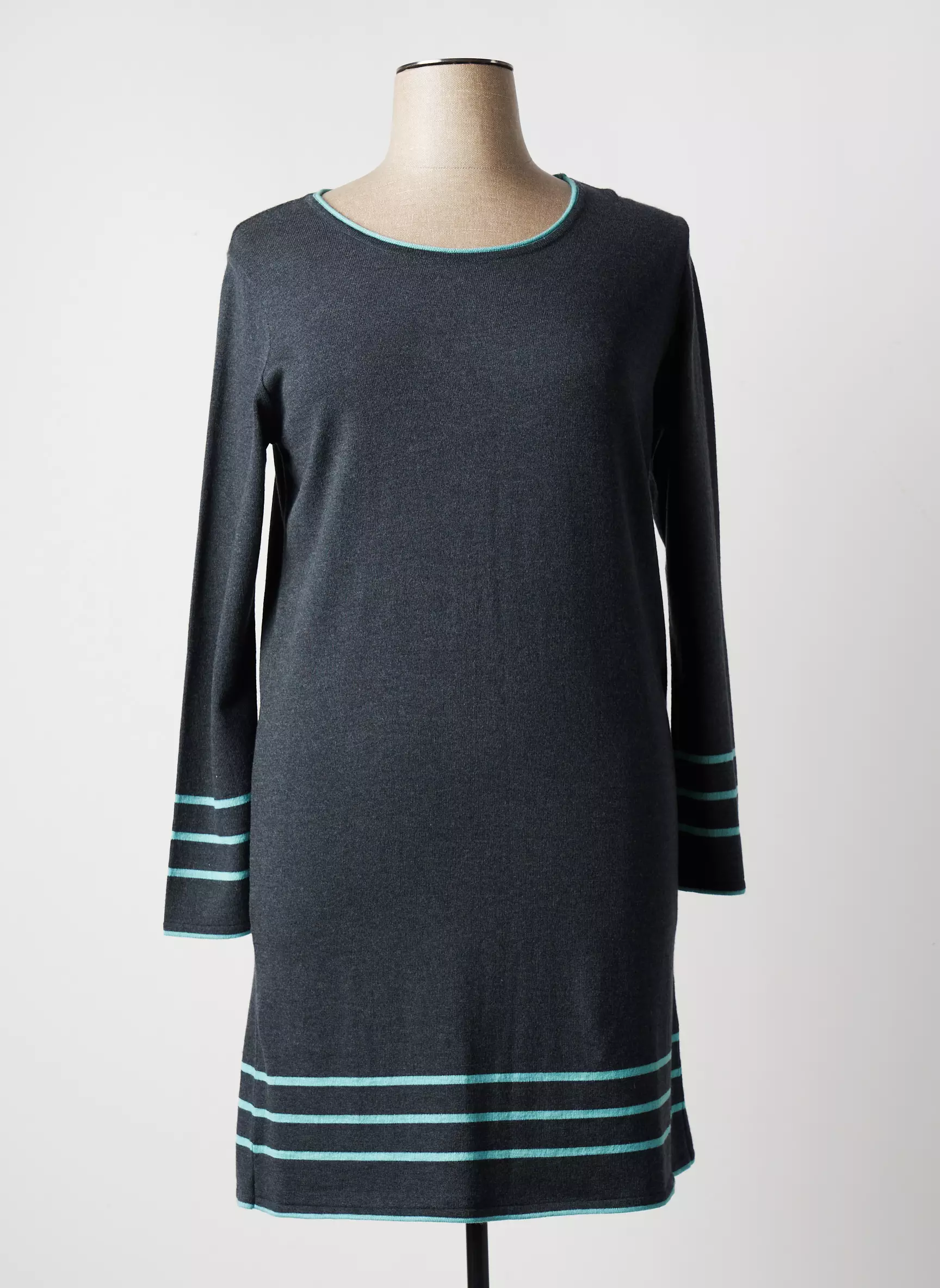 Telmail Robes Mi Longues Femme couleur gris
