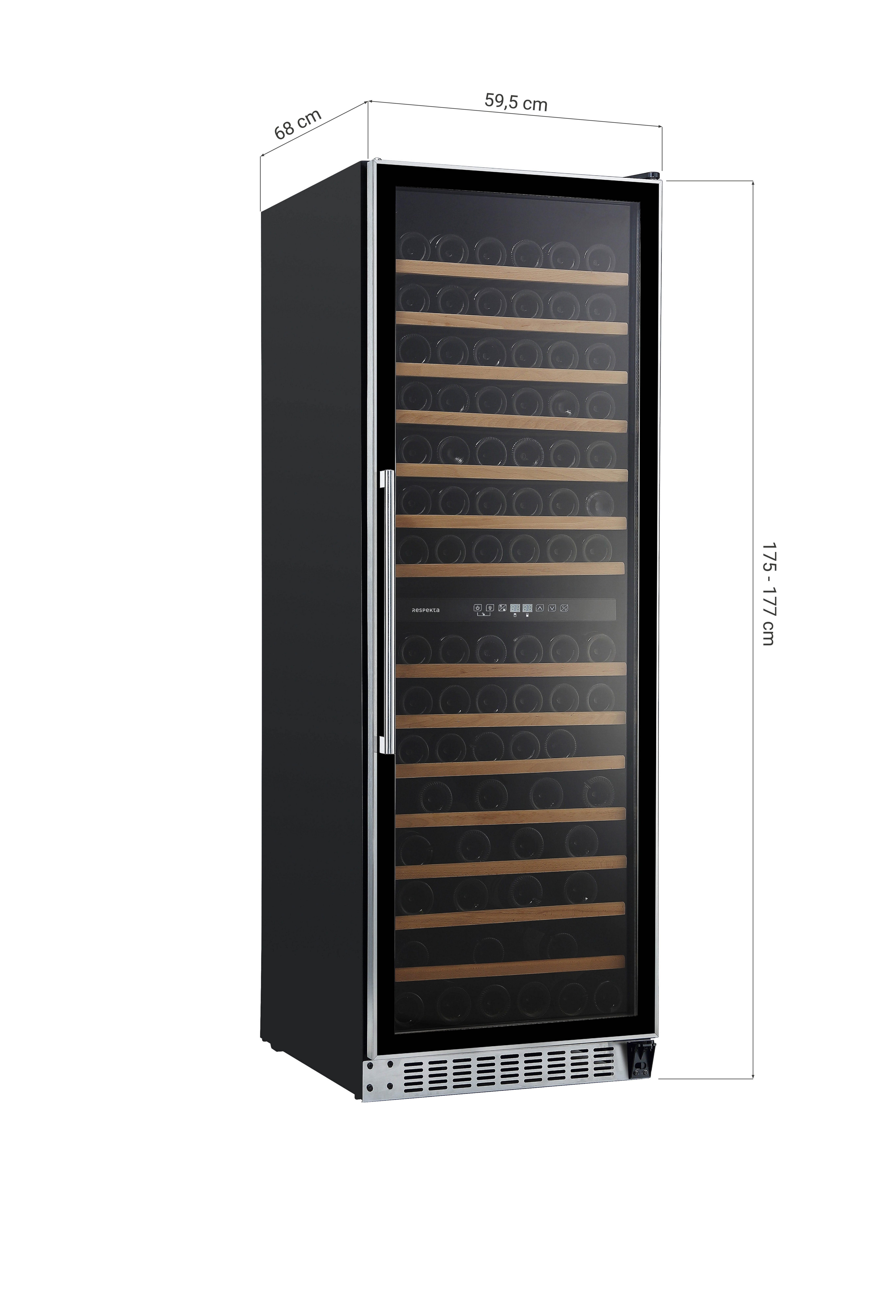 RESPEKTA Weinkühlschrank Weinkühlschrank WKS 171-19, für 171 Standardflaschen á 0,75l
