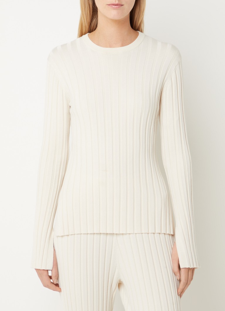 French Connection Minar fine-knit top with ribbed structure