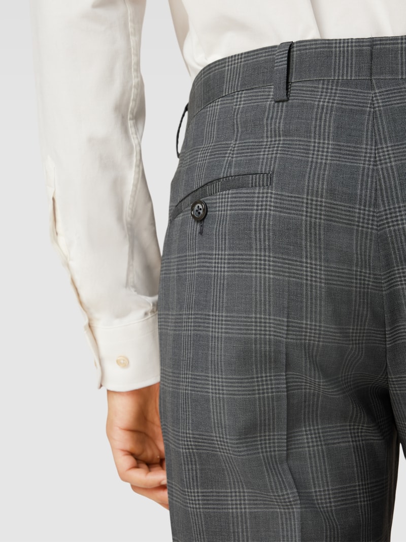 Slim Fit Anzug mit Allover-Muster in graphit