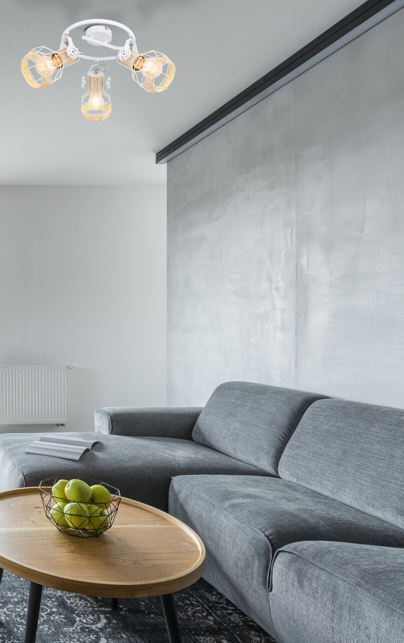 Globo Lighting - BANA - Strahler Metall weiß, 3x E27