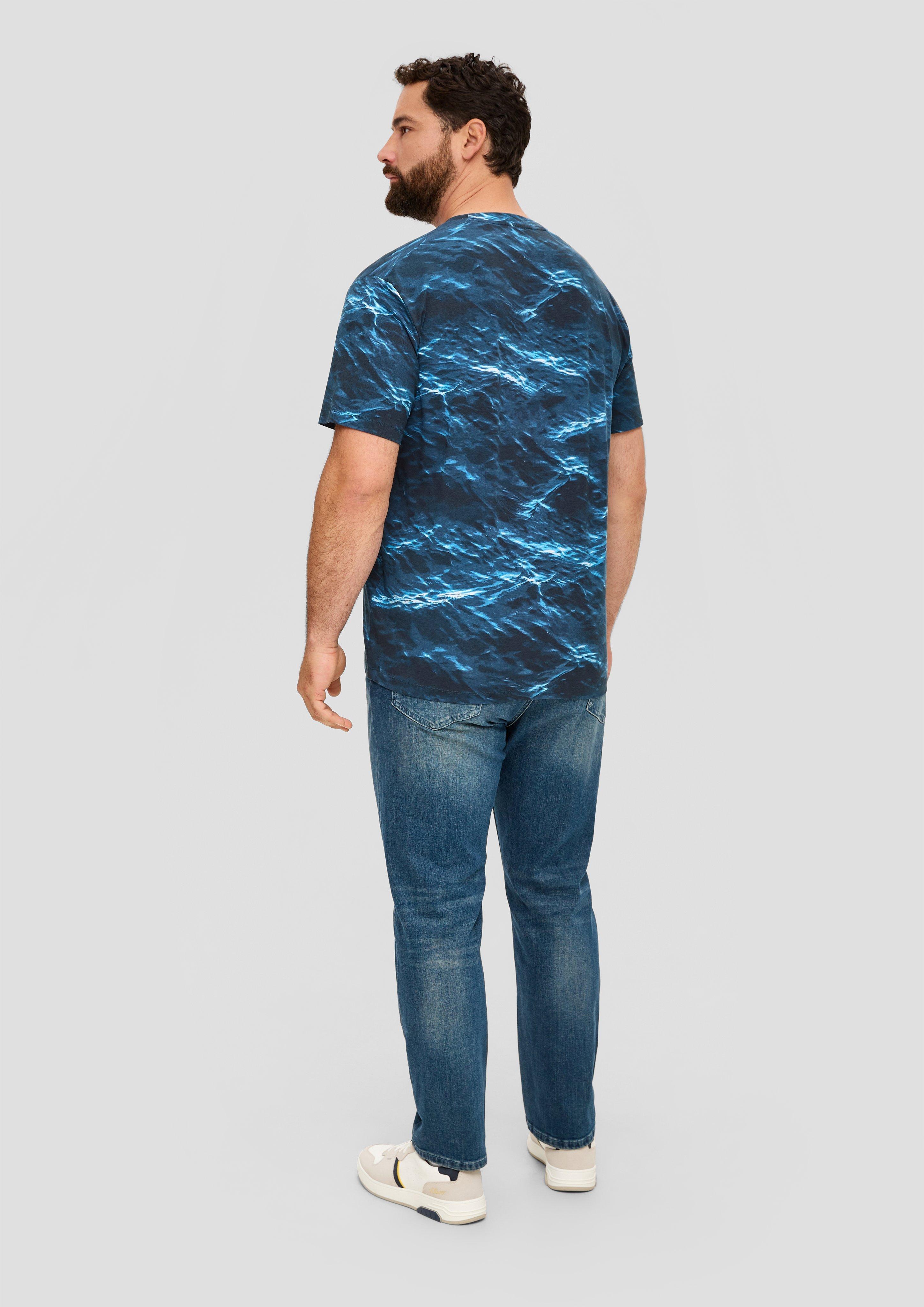 Print-Shirt aus Baumwollstretch  2139649-69F1