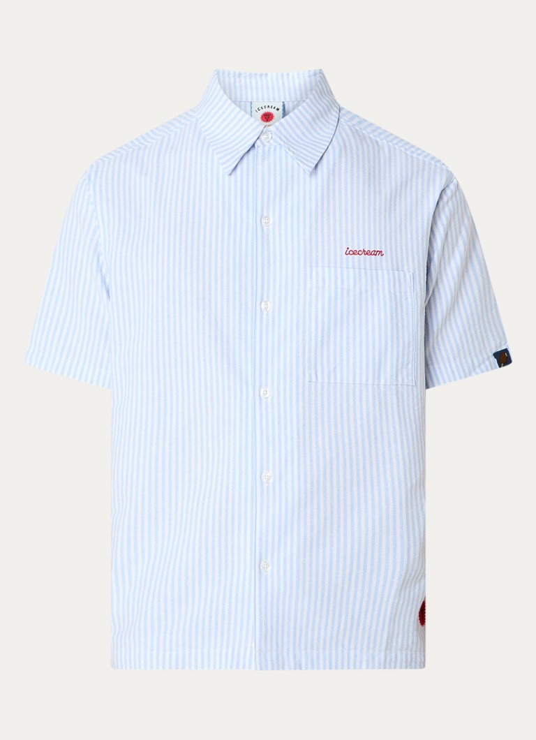 ICE CREAM Dinner shirt with stripe print and chest pocket