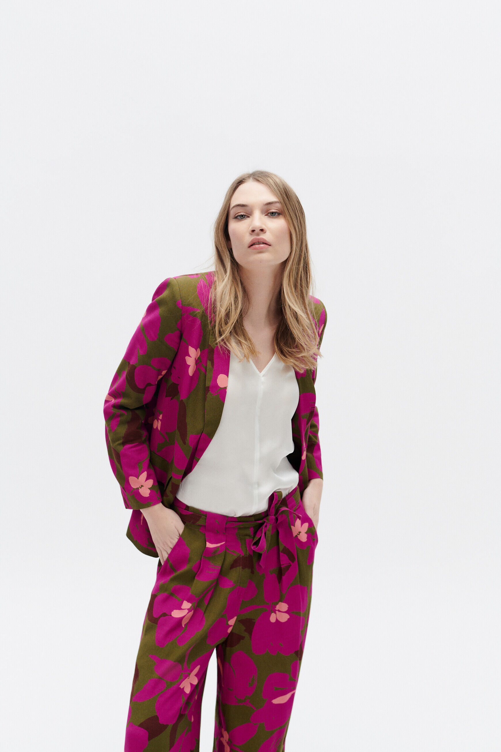 Blazer vthais vert olive femme