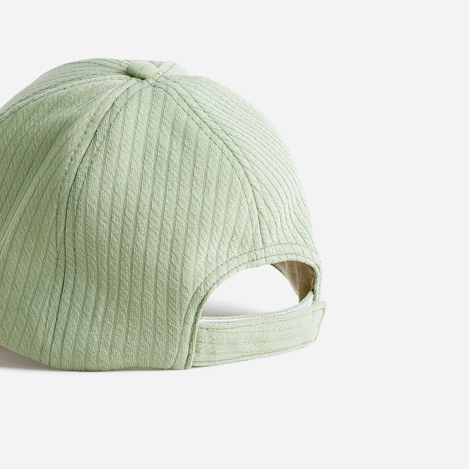 Casquette TEXTO vert sauge côtelée