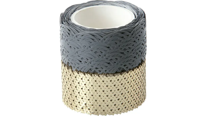 folia Washi-Dekor grau/gold 10 m