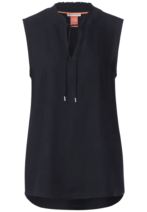 Street One Ärmellose Bluse mit Rüschen
