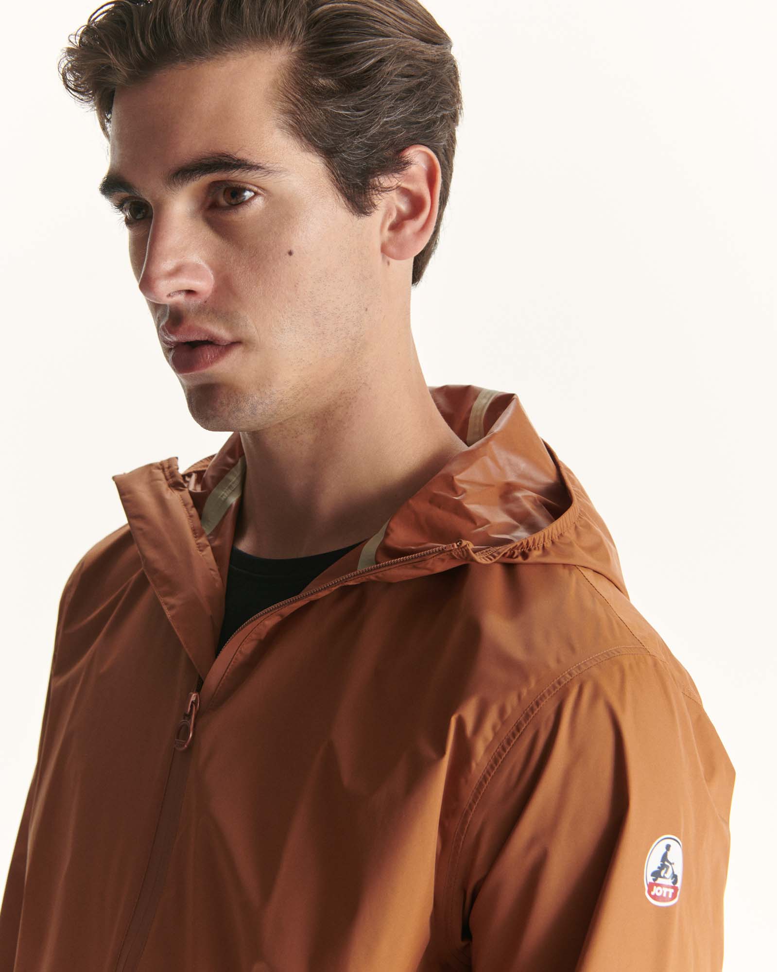 Imperméable à capuche paquetable Caramel Manille