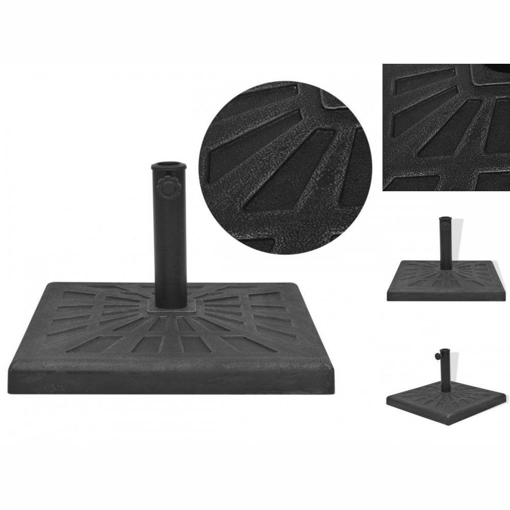 vidaXL Schirmhalter Sonnenschirmständer Quadratisch Schwarz 12 kg